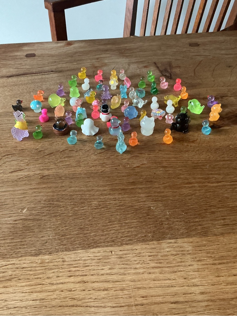 68 Pc Mini Resin Animal Figurines Ducks Kawaii Tiny Miniatures Mixed Lot